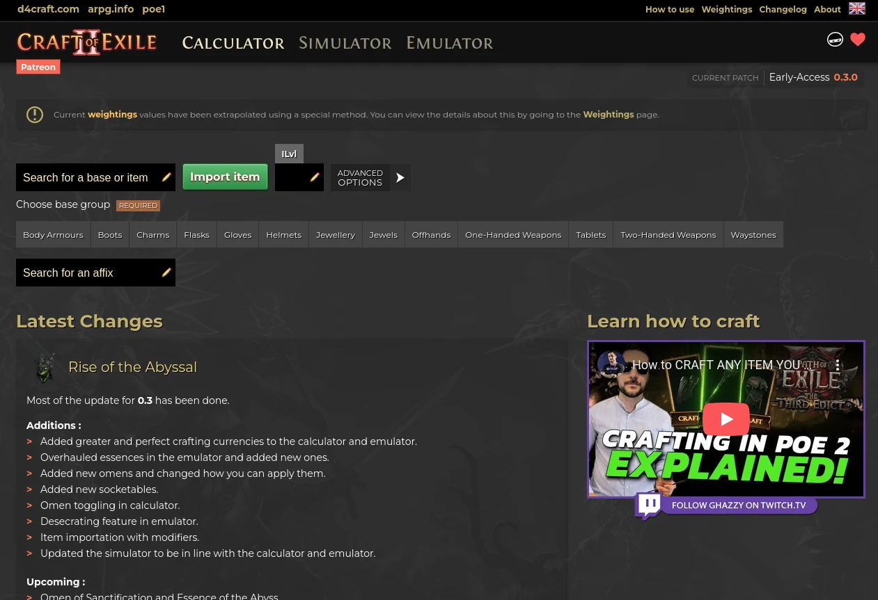 Ícone de Craft of Exile 2